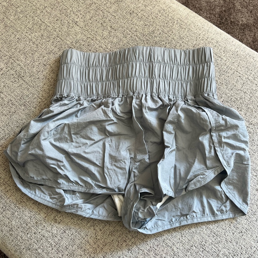 Free People 21 Light Gray High-Waisted Shorts